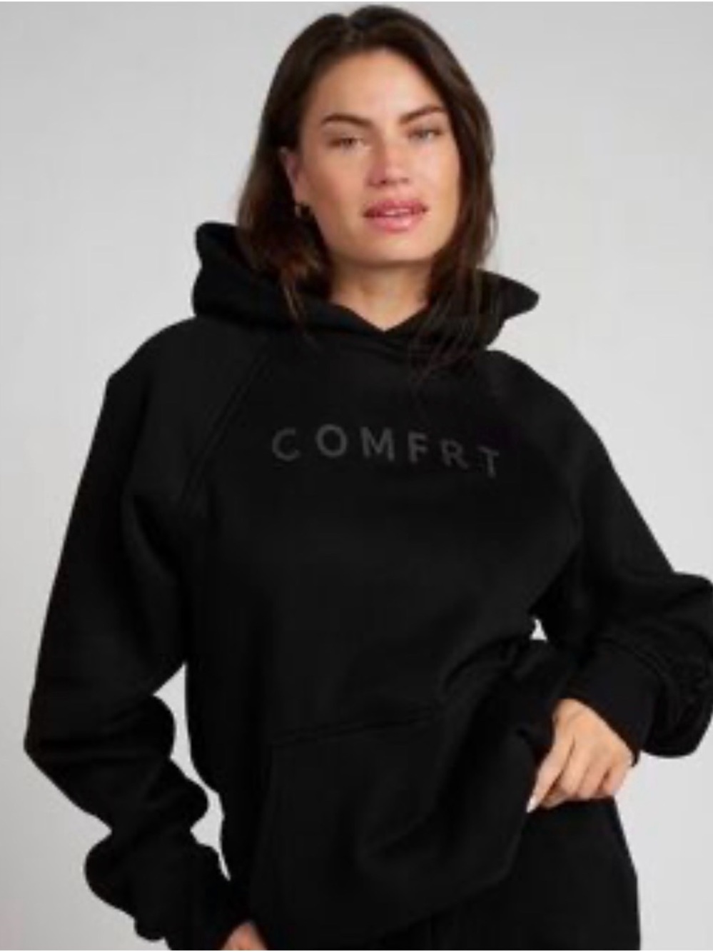 COMFRT Black Unisex Pullover Hoodie New